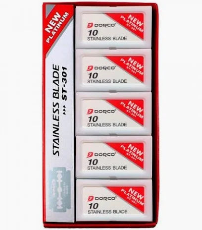 Dorco Stainless Platinum Double Edge Razor Blades 100 PCS