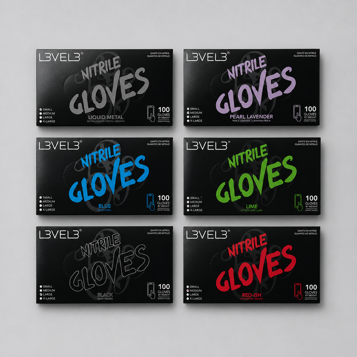 Level 3 Professional Nitrile Gloves 100 PC